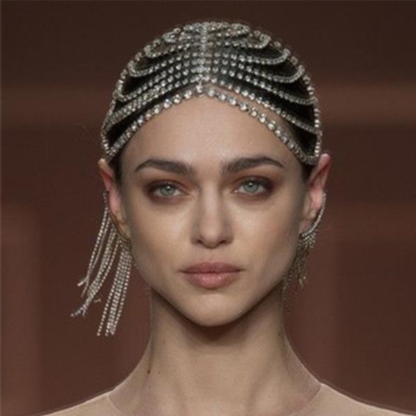 Rhinestone Tassel Hair Chains Headband