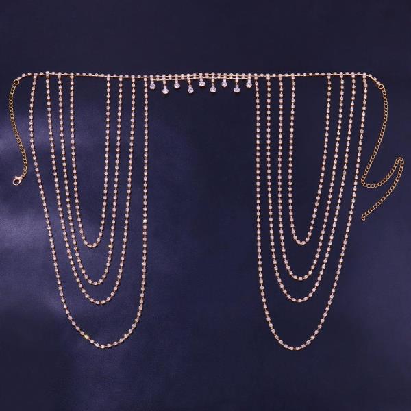 Rhinestone Tassel Shawl Shoulder Chain