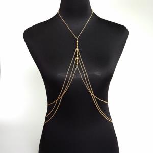 Crown Rhinestone Bra Chest Chain