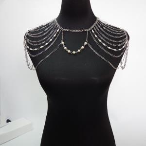 Silver Glitter Butterfly Chest Bra Body Jewellery