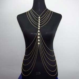 Bohemia Gold Crystal Elastic Single Thigh Chain
