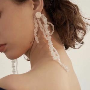Oval Tassel Long Drop Dangle Earrings