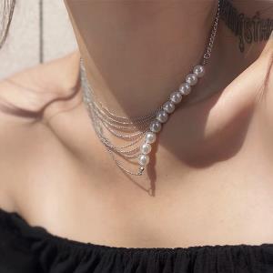 Luxury 18K Platinum Plated Pink Heart Love Necklace