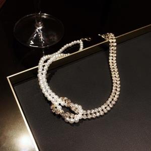 Glitter Silver Twist Clavicle Choker Necklace