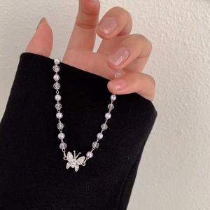 Glitter Silver Twist Clavicle Choker Necklace