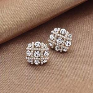Retro Vintage White Pearl Dangle Earrings