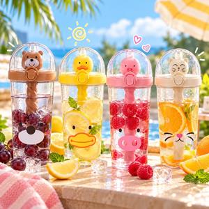 Cartoon Stir Sippy Water Bottle
