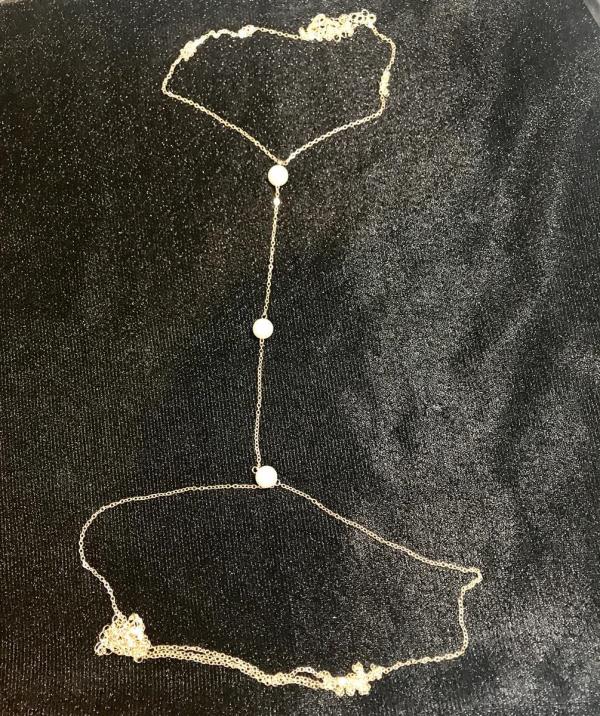 Pearl Necklace Waist Crossbody Body Chain