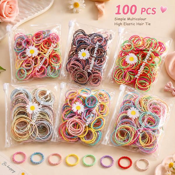 Multicolour Elastic Hair Ties