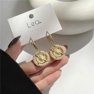 18K Platinum Plated Red Zircon Butterfly Gradient Dangle Earrings