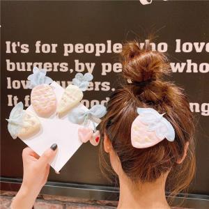 Kids Bow Knot Pendant Bell Hair Pins