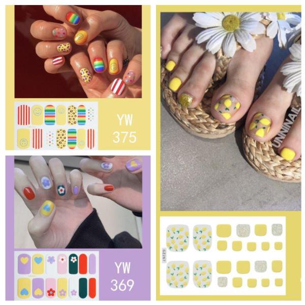 Self-adhesive Fashion Nail Toenail Stickers Set