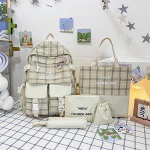 Retro Light Waterproof Double Layer School Backpack