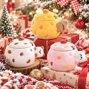 Cartoon Cookie Bear Ceramic Mug