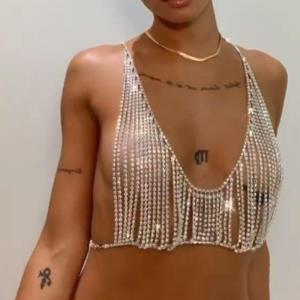 Rhinestone Tassel Shawl Shoulder Chain