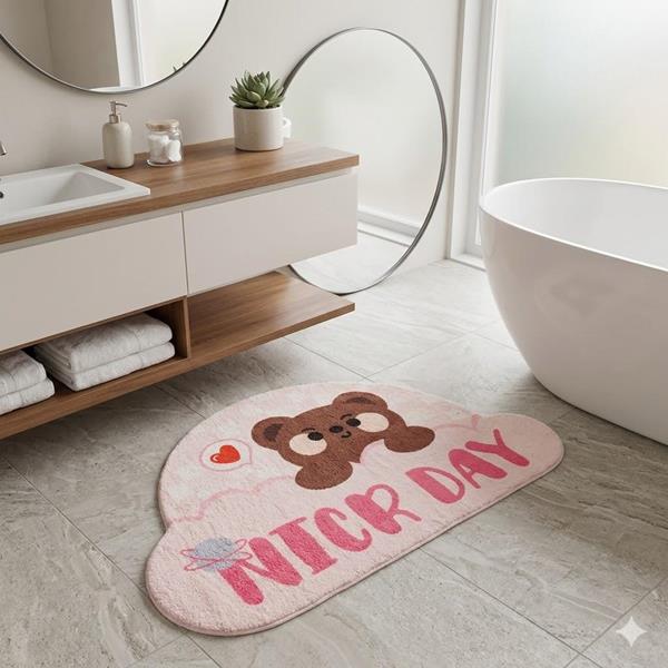 Rainbow Flower Bathroom Lounge Door Mat