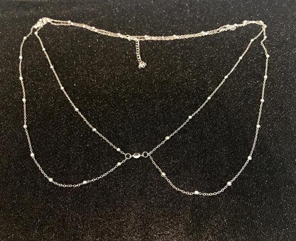 X Shape Copper Bead Waist Belly Chain