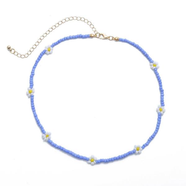 Fashion Handmade Braid Daisy Flower Beads Choker