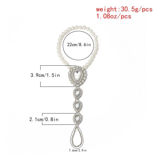 Crystal Waterdrop Pearl Anklet