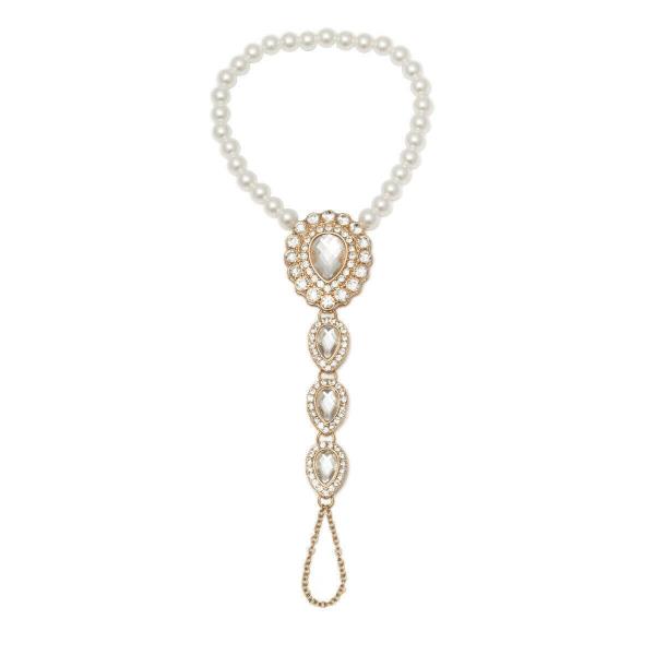 Crystal Waterdrop Pearl Anklet