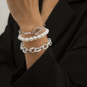 Gothic Flower Rhinestone Tassel Chain Ring Bracelet