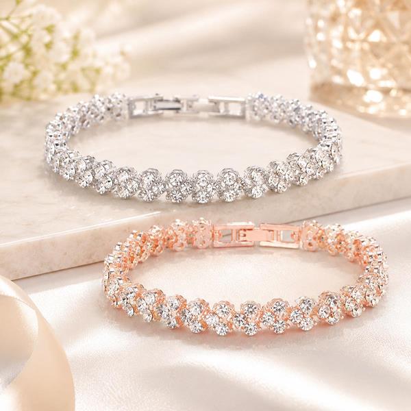 Simple Glitter Full Crystal Bracelet