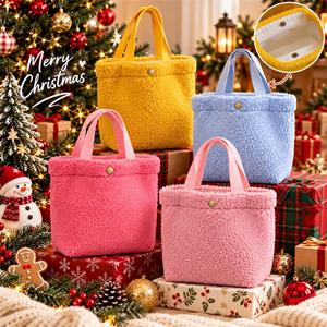 Candy Colour Plush Teddy Fluffy Small Handbag