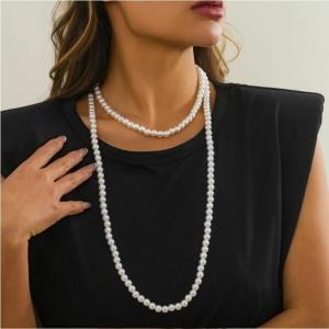 Baroque Multi Layer Round Pendant Pearl Necklace