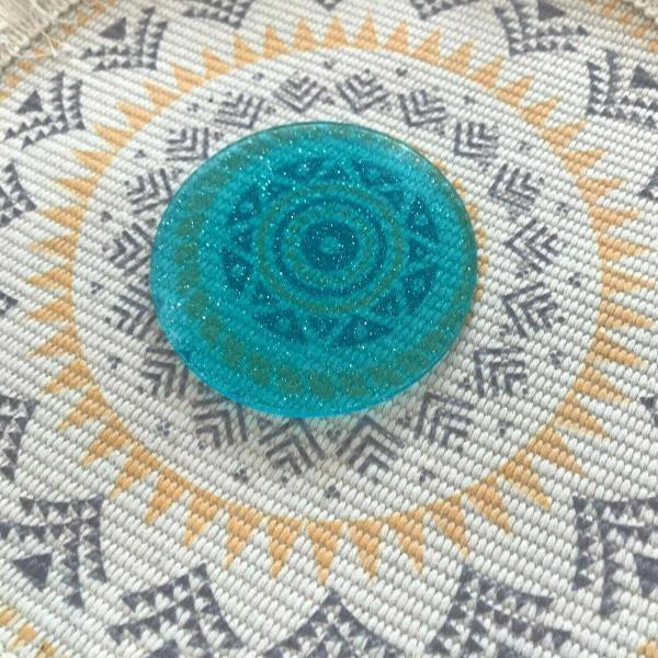 Modern Shimmering Round Acrylic Coaster