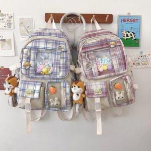 Retro Light Waterproof Double Layer School Backpack
