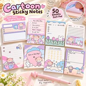 Kawaii Cartoon Memo Notes