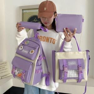 Retro Light Waterproof Double Layer School Backpack
