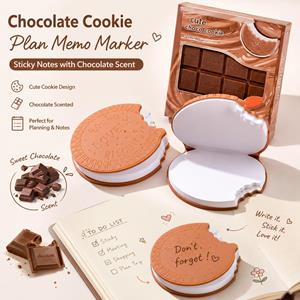 Cute Chocolate Cookie Memo Notebook