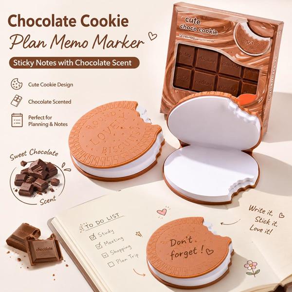 Cute Chocolate Cookie Memo Notebook