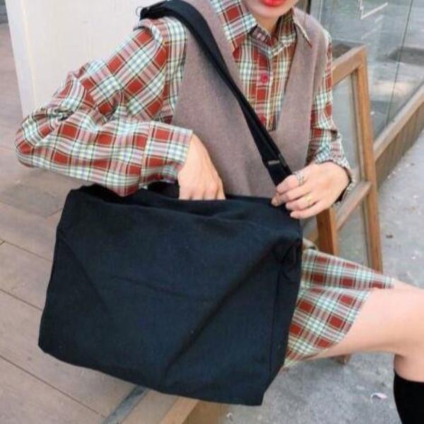 Chic Winter Fashion Canvas Crossbody Messenger Bag