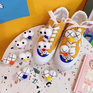 1 Pair 3D Cartoon Eye Mini Shoe Charm Decorations
