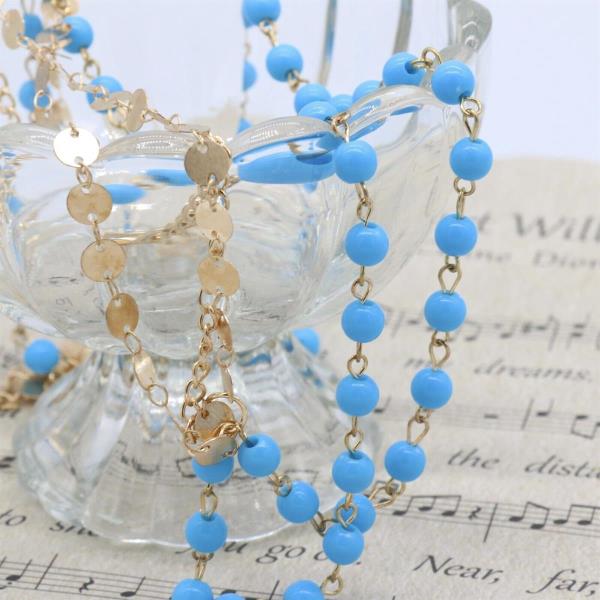 Bohemian Blue Turquoise Tassel Hair Chain Headband