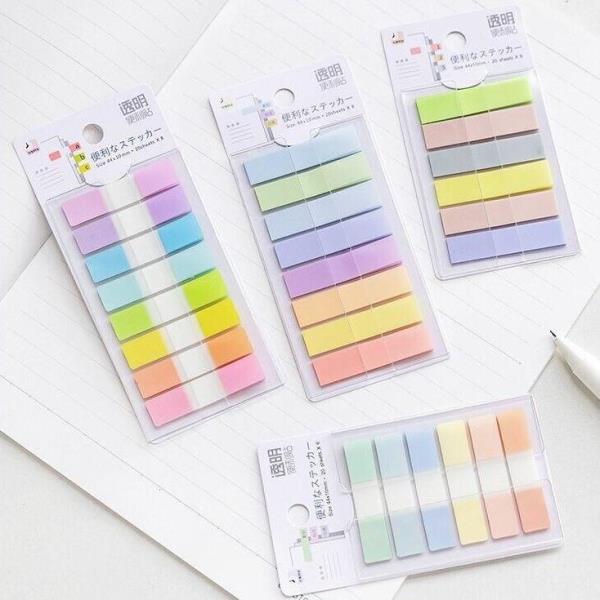 Morandi Rainbow Transparent Waterproof Sticky Labels