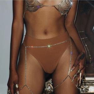 Silver Flower Bra Bikini Body Chain