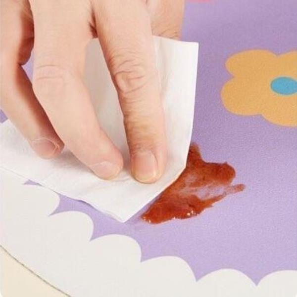 1 Pcs Cartoon Rainbow Faux Leather Kid Placemat