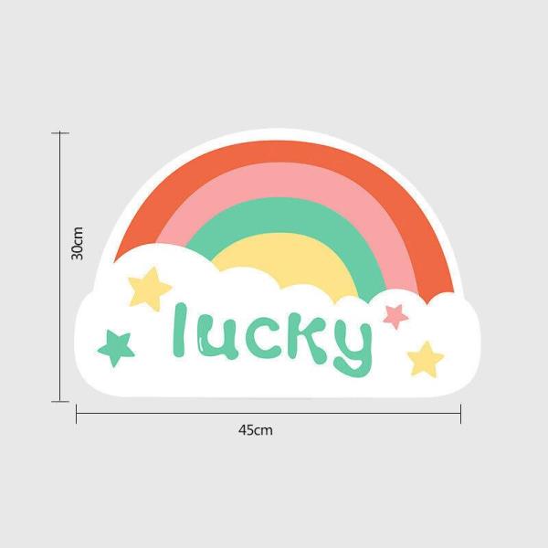 1 Pcs Cartoon Rainbow Faux Leather Kid Placemat