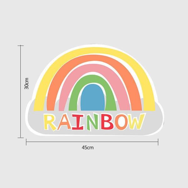 1 Pcs Cartoon Rainbow Faux Leather Kid Placemat