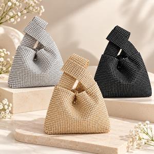 Glitter Full Rhinestone Portable Small Handbag