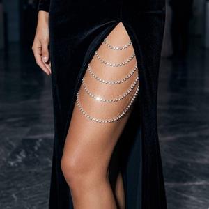 Shiny Tassel Elastic Thigh Chain