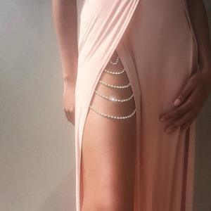 Gothic Black Elastic Band Leg Belt