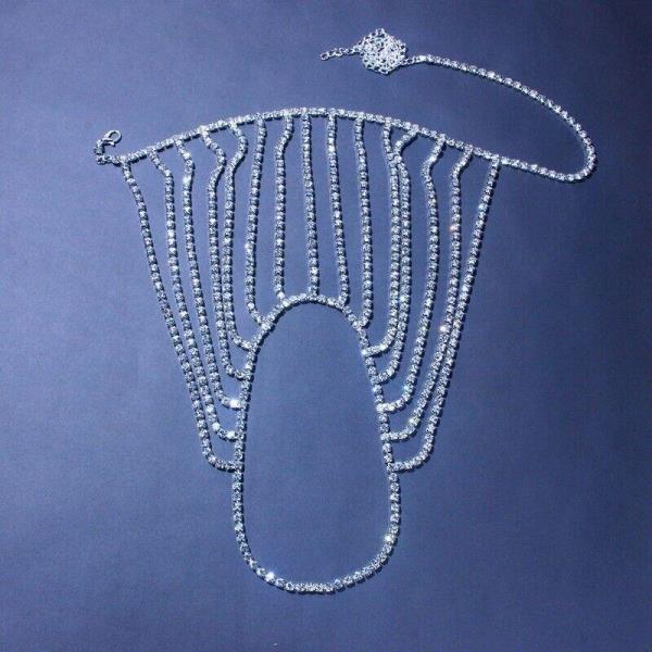 Rhinestone Tassel Shoulder Shawl Chain