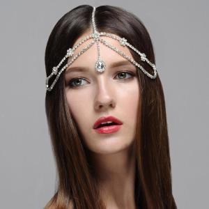 Bohemian Silver Coin Tassel Forehead Head Chain