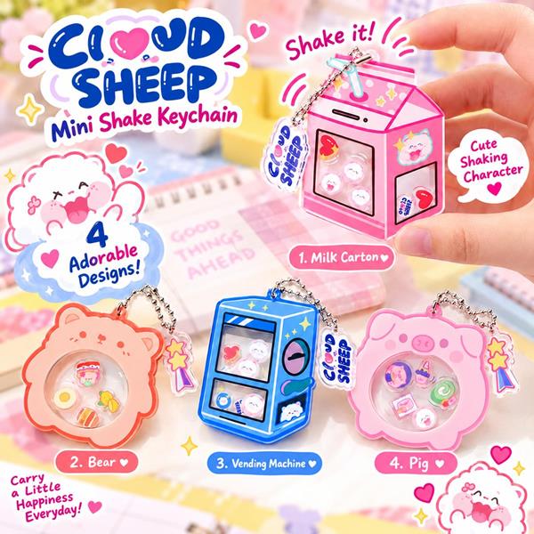 Creative Cartoon Shaking Rocking Drifting Block Keyring