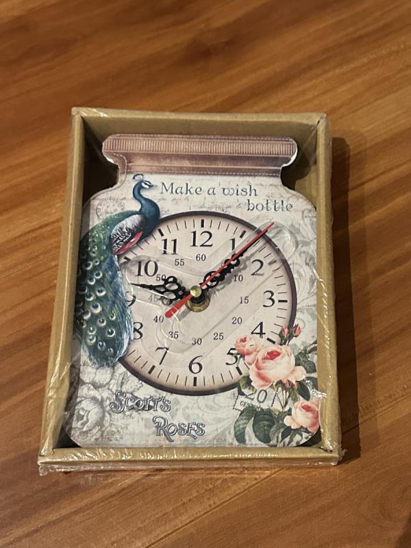 Retro Vintage Drifting Bottle Wooden Hanging Wall Clock