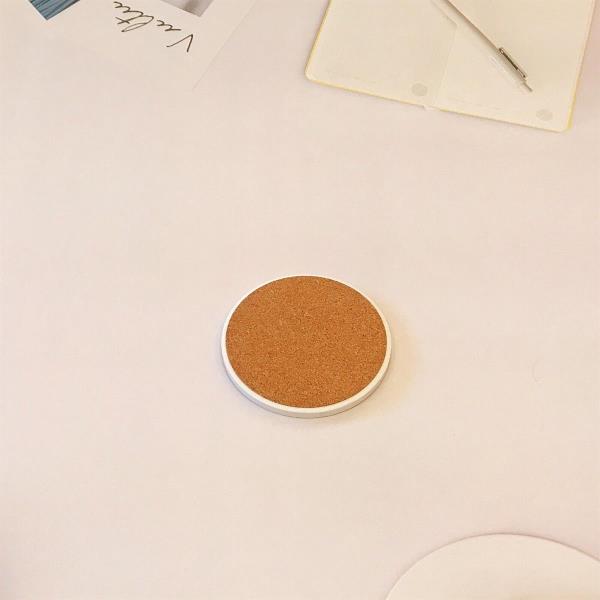 Insulated Anti Slippery Gilt Marble Ceramic Absorbent Coaster